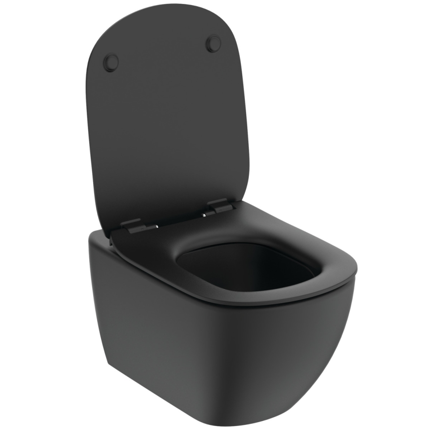 Ideal Standard T3546V3 - wisząca misa WC z deską SoftClose TESI, ceramika/czarna
