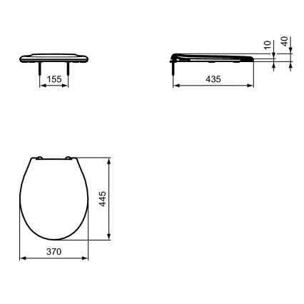 Ideal Standard W835001 - Deska sedesowa biała