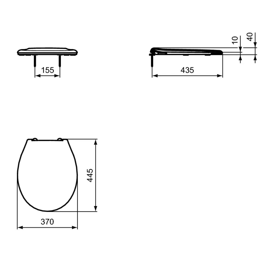 Ideal Standard W835001 - Deska sedesowa biała