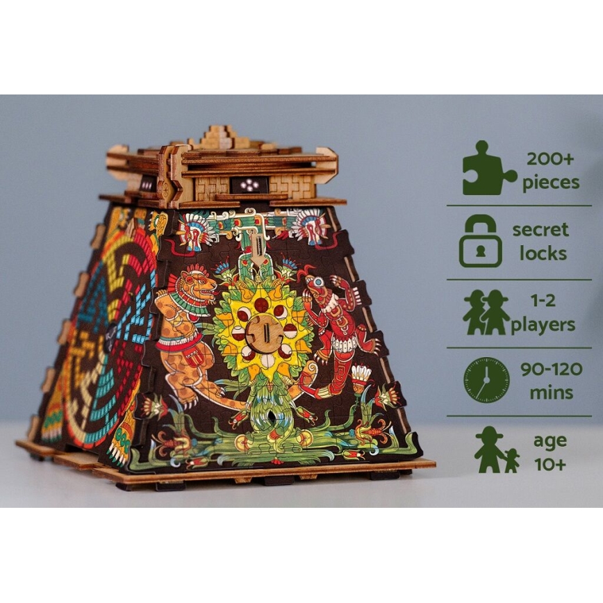 iDventure - Drewniane puzzle Piramida Słońce