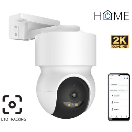 Inteligentna kamera zewnętrzna 2K z czujnikiem ruchu, 12V, IP65, Wi-Fi, Tuya, biała