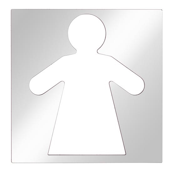 Ikona kobiety 12x12 cm, stal nierdzewna/srebrna