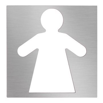 Ikona kobiety 12x12 cm stal nierdzewna/srebrna