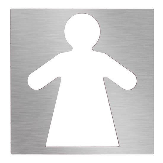 Ikona kobiety 12x12 cm stal nierdzewna/srebrna