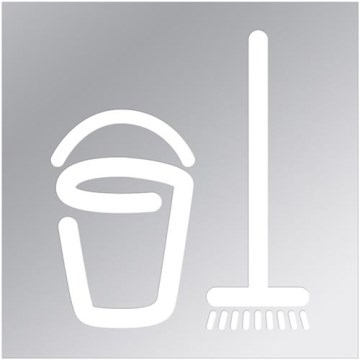 Ikona - Pomieszczenie gospodarcze 12x12 cm stal nierdzewna/srebrna