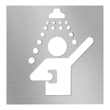 Ikona Prysznic 12x12 cm nierdzewna/srebrna