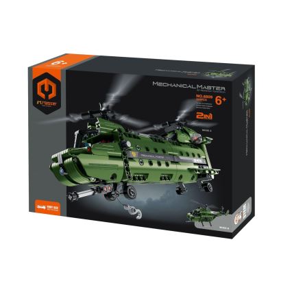 iM.Master - Zestaw konstrukcyjny 2 w 1: helikopter z napędem mechanicznym, 393 części