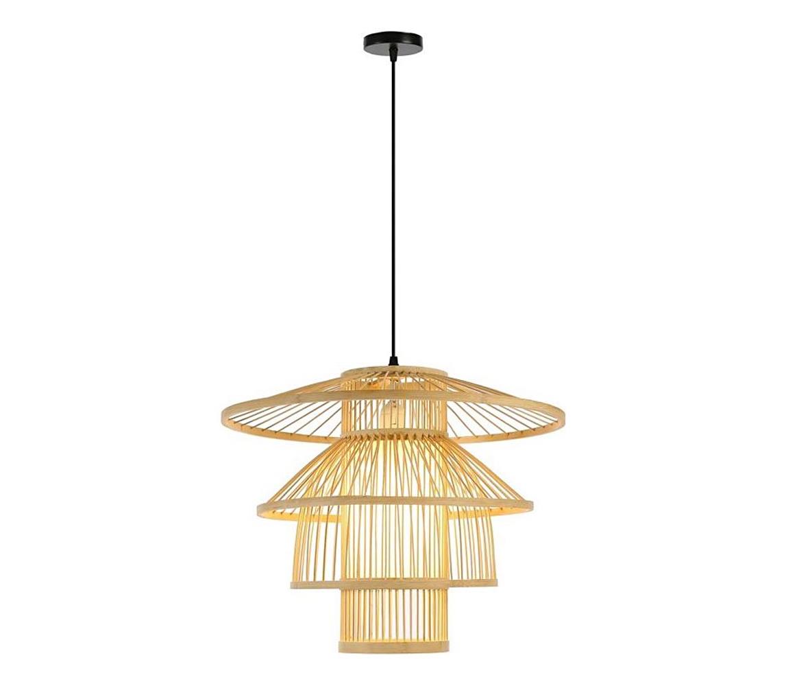 08255L - Żyrandol na lince PINCHOS 1xE27/40W/230V śr. 50 cm bambus