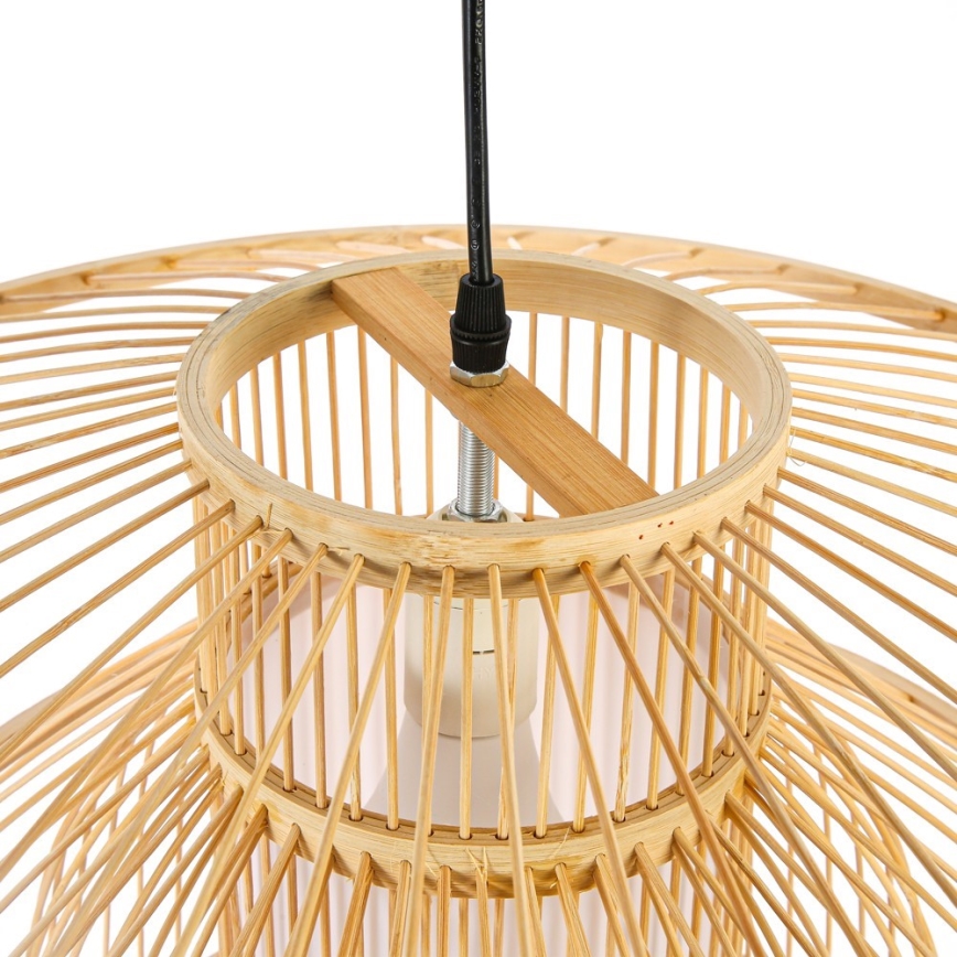 Żyrandol na lince PINCHOS 1xE27/40W/230V śr. 50 cm bambus