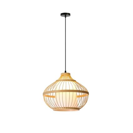 Żyrandol na lince PINCHOS 1xE27/40W/230V śr. 40 cm bambus