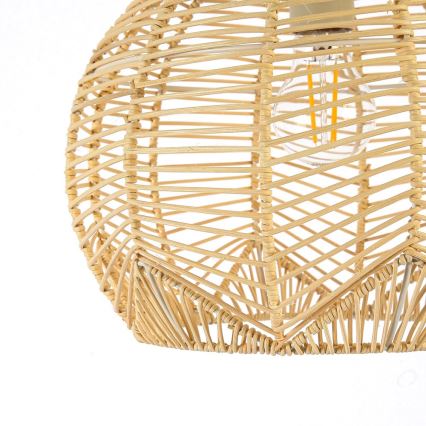Żyrandol na lince PELO 1xE27/40W/230V śr. 30 cm rattan