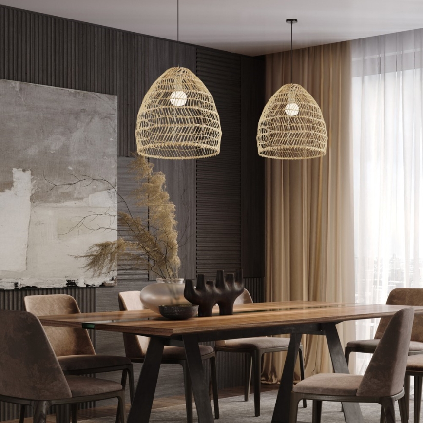 Lampa wisząca na lince BOHO DELICADO 1xE27/40W/230V śr. 38 cm