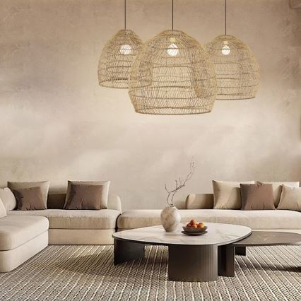 Lampa wisząca na lince BOHO DELICADO 1xE27/40W/230V śr. 60 cm