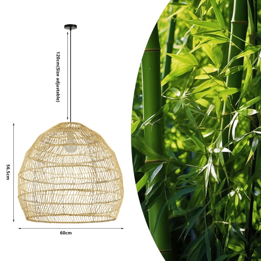Lampa wisząca na lince BOHO DELICADO 1xE27/40W/230V śr. 60 cm