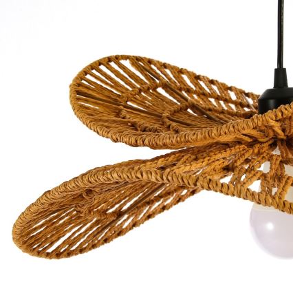 Żyrandol na lince MARIPOSA 1xE27/40W/230V śr. 80 cm juta
