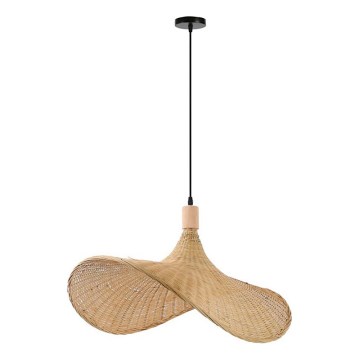 Immax 08289L - Żyrandol na lince SOMBRERO 1xE27/40W/230V śr. 70 cm rattan