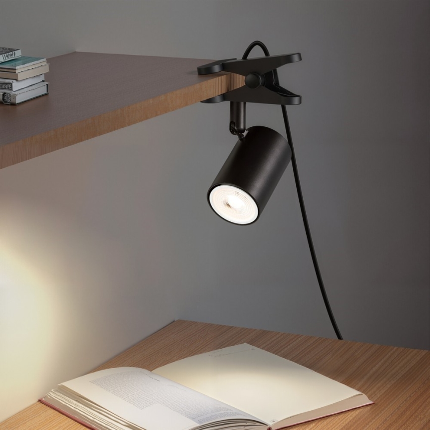Lampa z klipsem PUNTO 1xGU10/9W/230V czarna