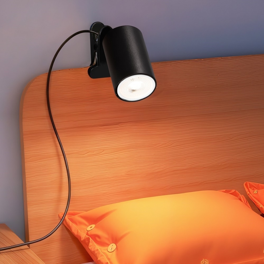 Lampa z klipsem PUNTO 1xGU10/9W/230V czarna