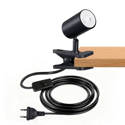 Lampa z klipsem PUNTO 1xGU10/9W/230V czarna