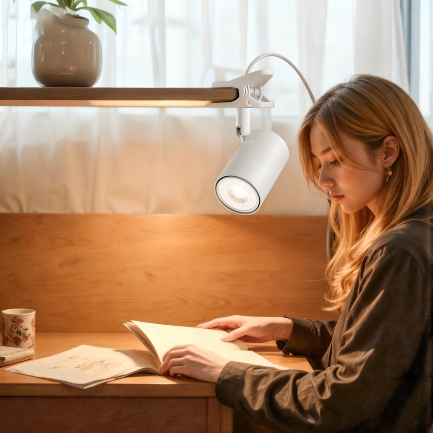 Lampa z klipsem PUNTO 1xGU10/9W/230V biała