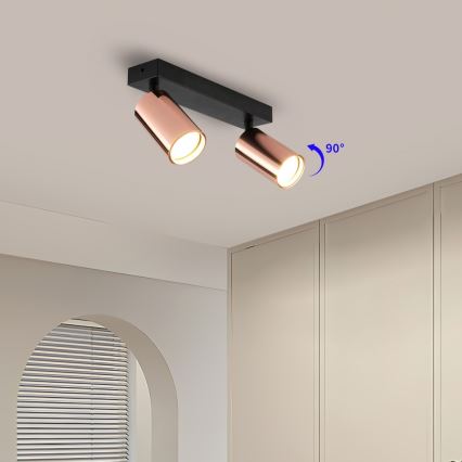 Oprawa punktowa PUNTO 2xGU10/9W/230V różowe złoto
