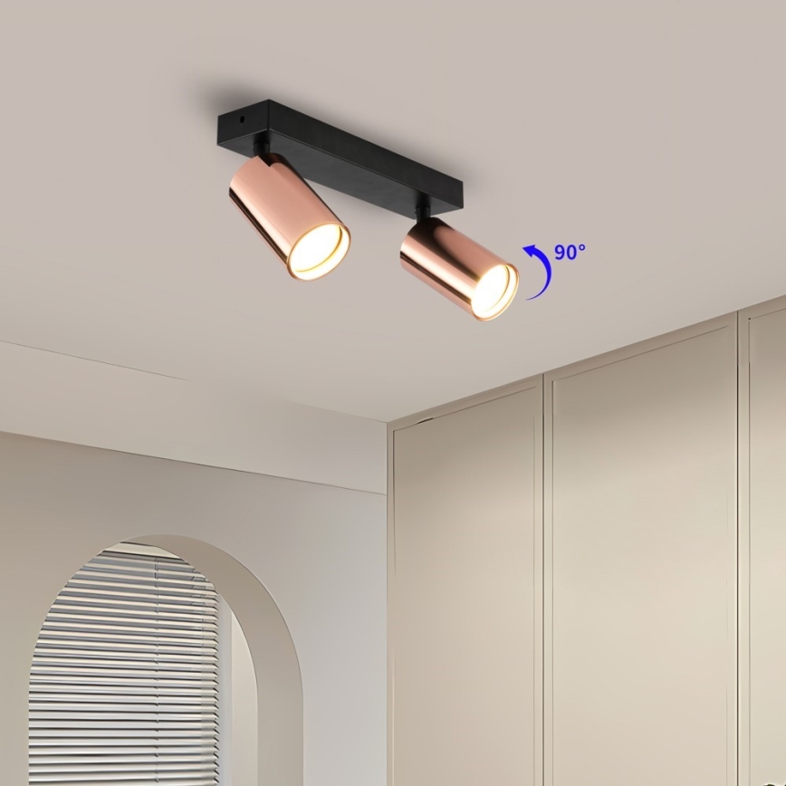 Oprawa punktowa PUNTO 2xGU10/9W/230V różowe złoto