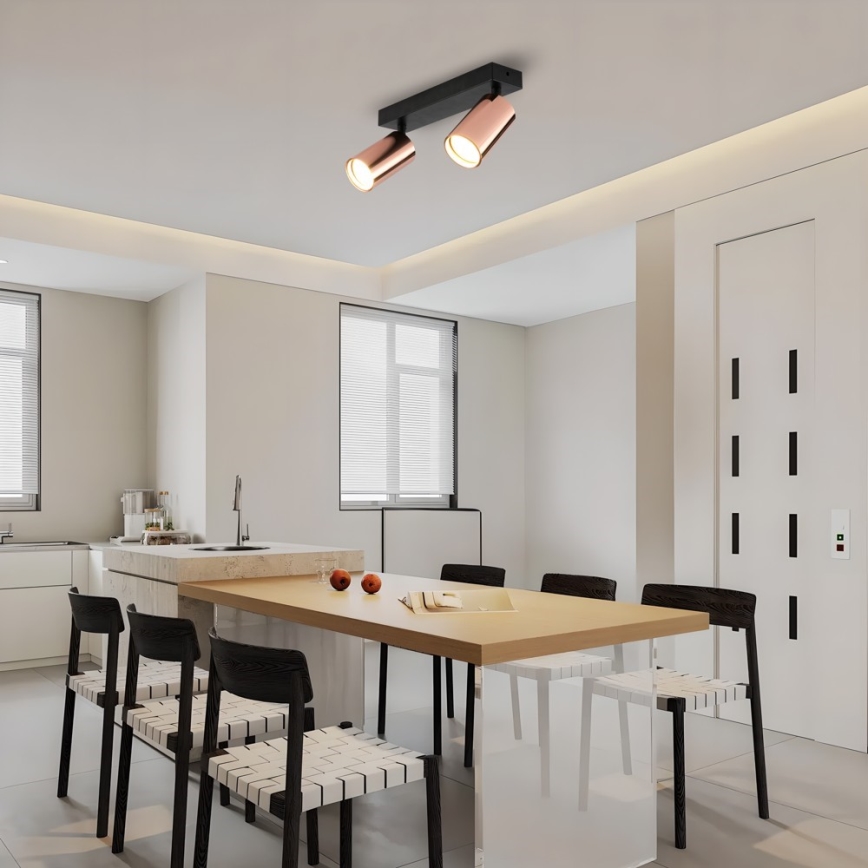 Oprawa punktowa PUNTO 2xGU10/9W/230V różowe złoto