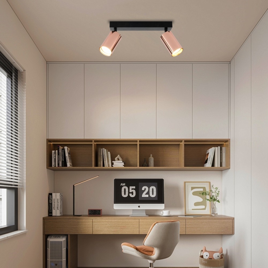 Oprawa punktowa PUNTO 2xGU10/9W/230V różowe złoto