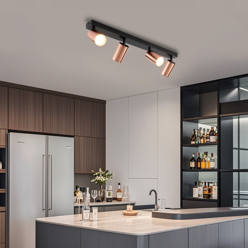 Oprawa punktowa PUNTO 4xGU10/9W/230V różowe złoto