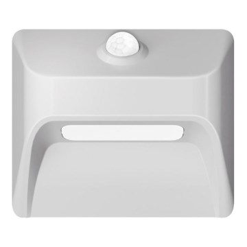 Immax 08308L - Ładowalna oprawa schodowa LED z czujnikiem ruchu i zmierzchu STEP LIGHT LED/0,3W/3,7V 2200 mAh IP53 biała