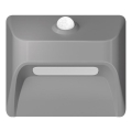 Immax 08309L - Ładowalna oprawa schodowa LED z czujnikiem ruchu i zmierzchu STEP LIGHT LED/0,3W/3,7V 2200 mAh IP53 szara