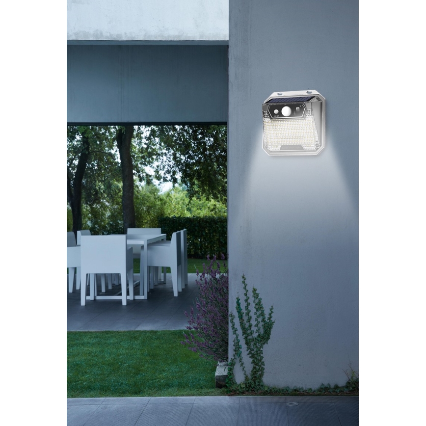 LED Kinkiet solarny z czujnikiem LED/3W/5,5V IP65 1200 mAh