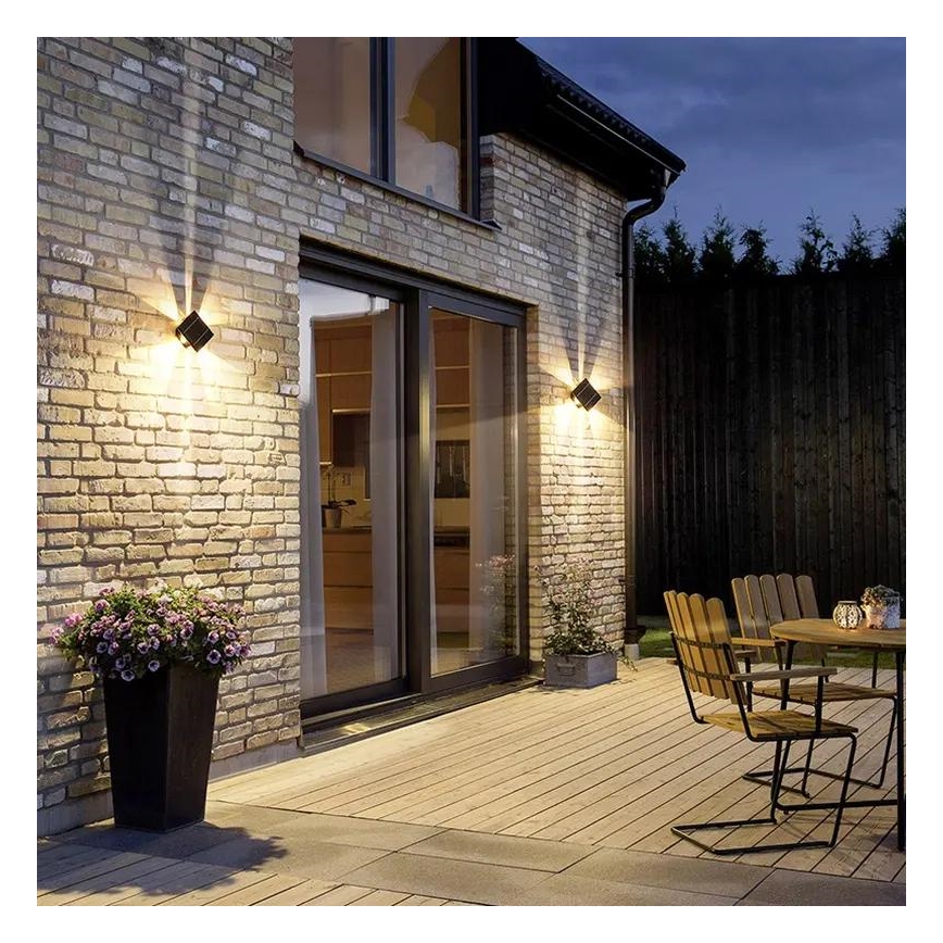 LED Solarna lampa ścienna z czujnikiem LED/2W/5V IP54 1300 mAh