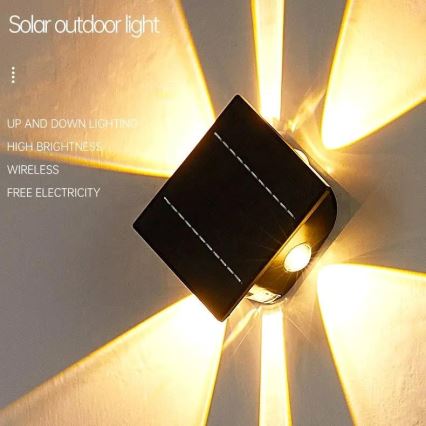LED Solarna lampa ścienna z czujnikiem LED/2W/5V IP54 1300 mAh