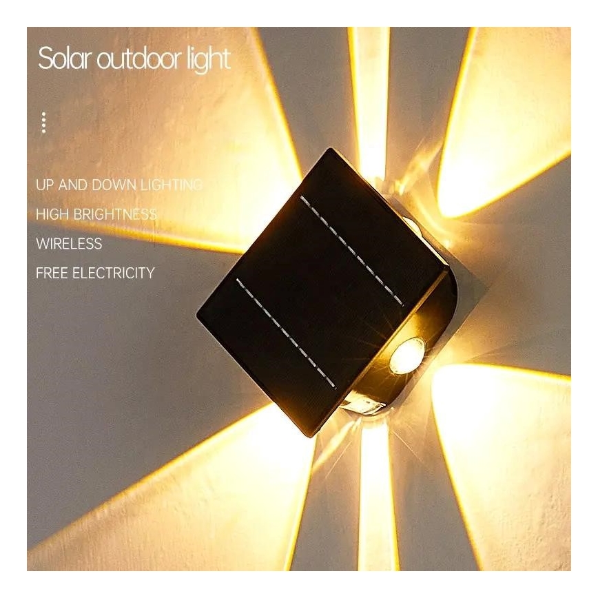 LED Solarna lampa ścienna z czujnikiem LED/2W/5V IP54 1300 mAh