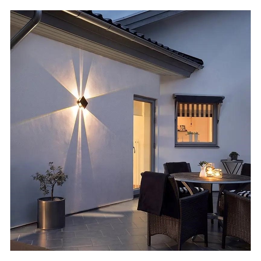 LED Solarna lampa ścienna z czujnikiem LED/2W/5V IP54 1300 mAh