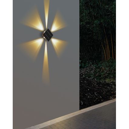 LED Solarna lampa ścienna z czujnikiem LED/2W/5V IP54 1300 mAh