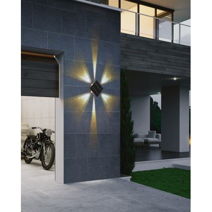 LED Solarna lampa ścienna z czujnikiem LED/2W/5V IP54 1300 mAh