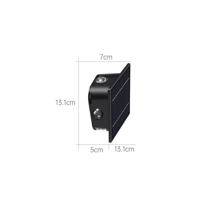 LED Solarna lampa ścienna z czujnikiem LED/2W/5V IP54 1300 mAh