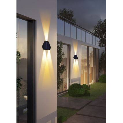 LED Solarna lampa ścienna z czujnikiem LED/2W/5V IP54 1300 mAh