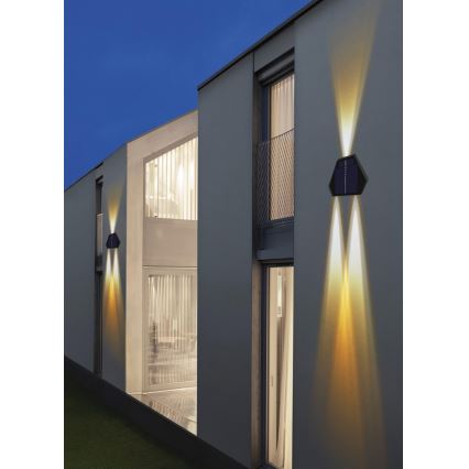 LED Solarna lampa ścienna z czujnikiem LED/2W/5V IP54 1300 mAh