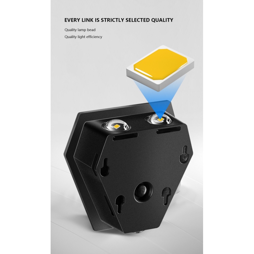 LED Solarna lampa ścienna z czujnikiem LED/2W/5V IP54 1300 mAh