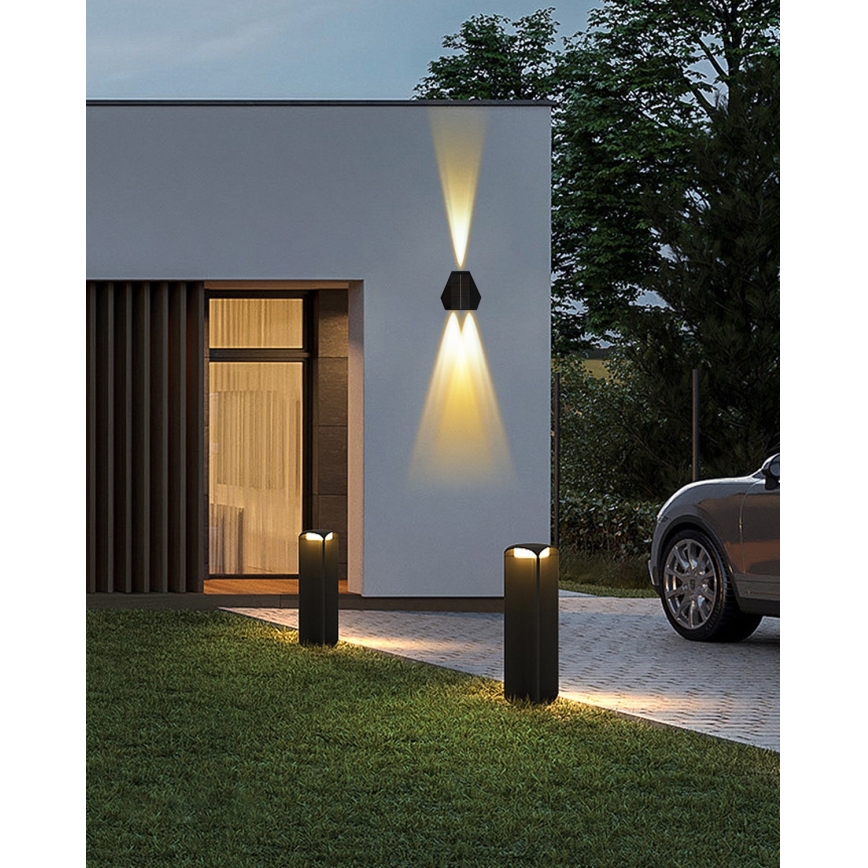 LED Solarna lampa ścienna z czujnikiem LED/2W/5V IP54 1300 mAh