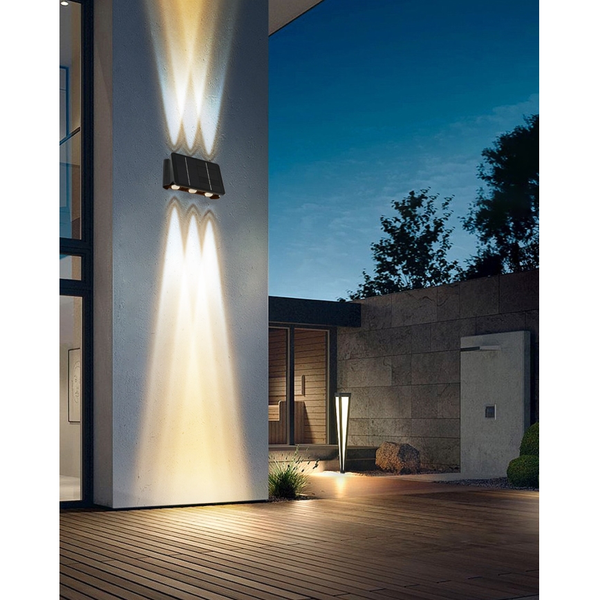 LED Kinkiet solarny z czujnikiem LED/2W/5V IP54 1300 mAh
