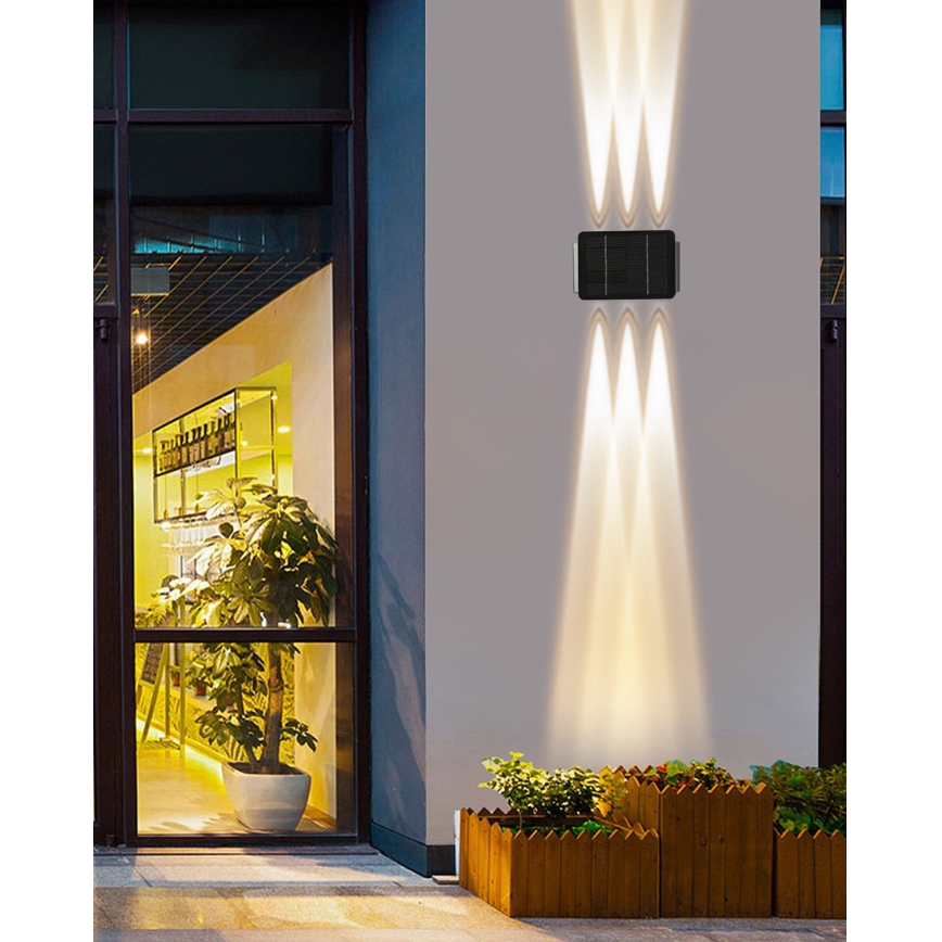 LED Kinkiet solarny z czujnikiem LED/2W/5V IP54 1300 mAh