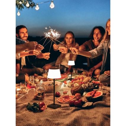 LED Ściemnialna zewnętrzna lampa solarna z czujnikiem LED/4W/5V IP44 3600 mAh