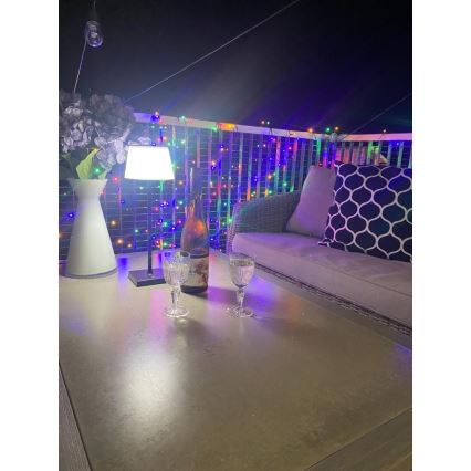 LED Ściemnialna zewnętrzna lampa solarna z czujnikiem LED/4W/5V IP44 3600 mAh