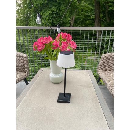 LED Ściemnialna zewnętrzna lampa solarna z czujnikiem LED/4W/5V IP44 3600 mAh