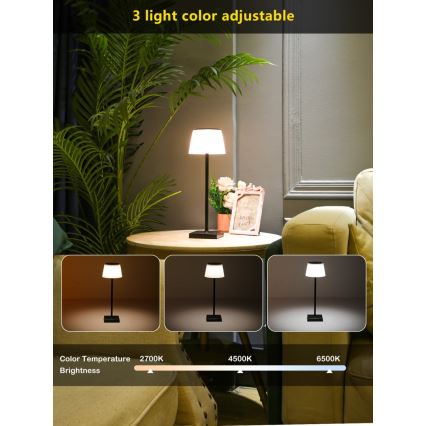 LED Ściemnialna zewnętrzna lampa solarna z czujnikiem LED/4W/5V IP44 3600 mAh