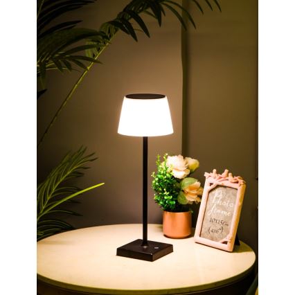 LED Ściemnialna zewnętrzna lampa solarna z czujnikiem LED/4W/5V IP44 3600 mAh